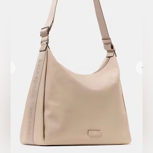 Kate Spade Carter Nylon Large Convertible Crossbody Warm Beige - Picture 16 of 16